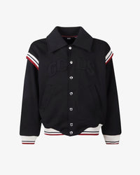 Collared Jersey Logo Bomber